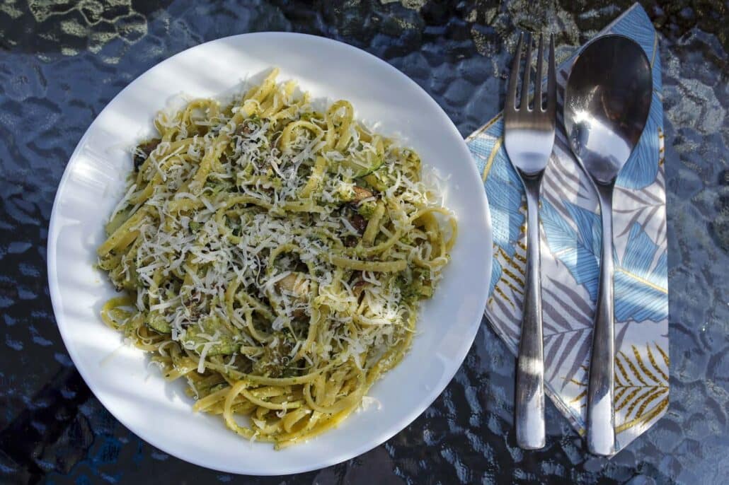 Spaghetti met Groene Pesto